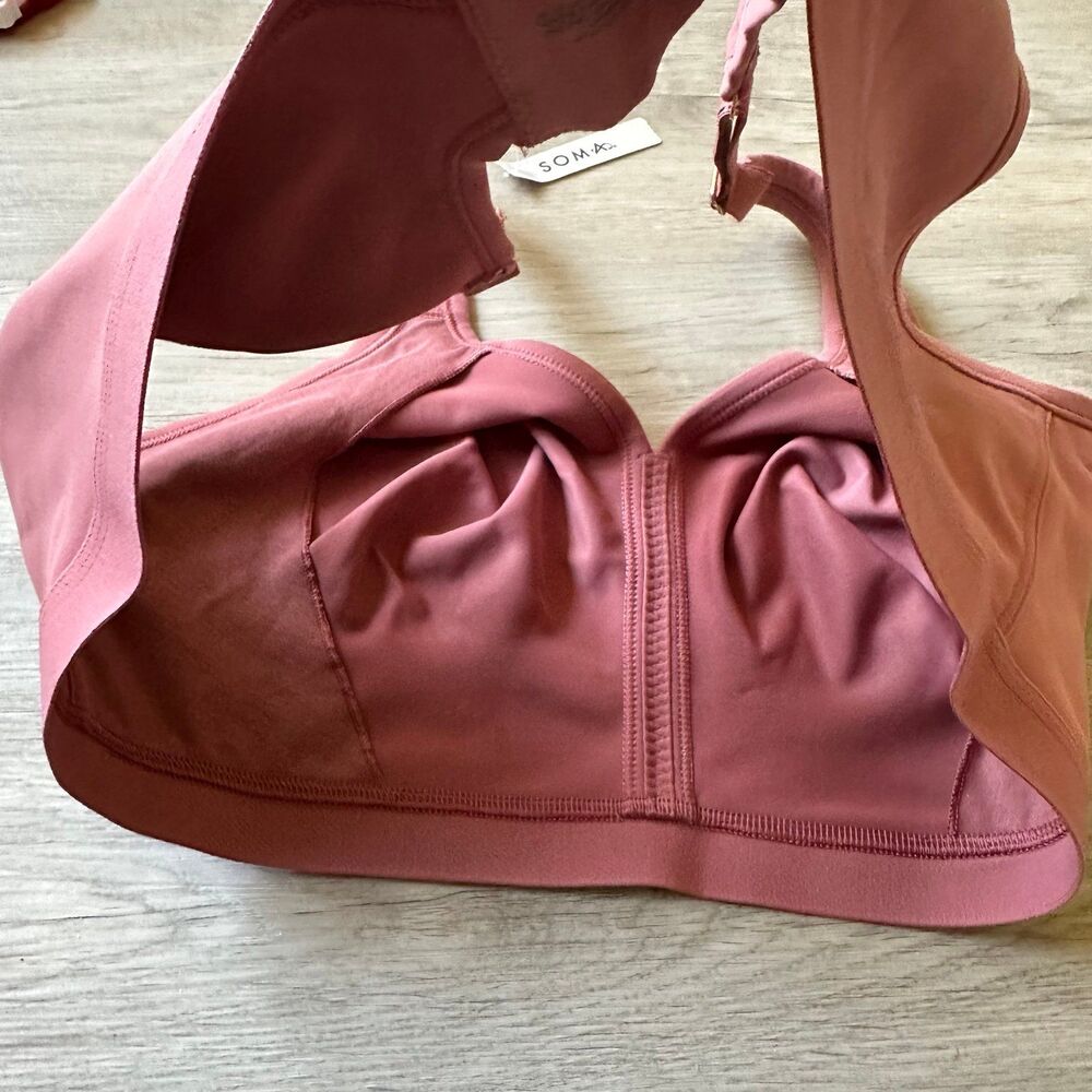 Soma Embraceable Wireless Unlined Full Coverage Bra Clay Rose Plus Size 44D NWT - Picture 9 of 11
